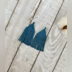 The WELSH - beaded fringe earrings